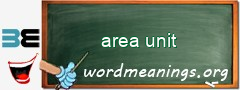 WordMeaning blackboard for area unit